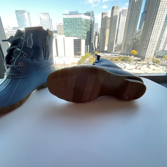 Sperry Top-Sider Saltwater Ankle Rubber Rain Snow Duck Boots Wool Lined Size 7 - Picture 5 of 6